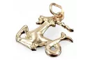 Russian rose Soviet gold pendant