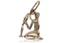 Pendant pendant made of rose red gold 14k 585  Vintage zodiac vzp004