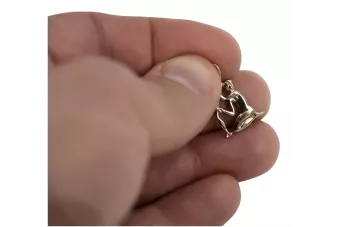 Російська троянда рожева радянська 14к 585 золото СРСР Водолій зодіак vzp004