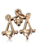 Russian rose Soviet gold pendant