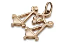 Russian rose Soviet gold pendant