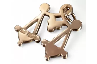 Wisiorek zawieszka z różowego złota czerwonego 14k 585 ZSRR Vintage zodiak waga vzp007