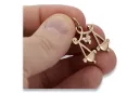 Russian rose Soviet gold pendant