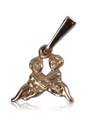 Rose Vintage 14k rose gold 585 Aries pendant Gemini vzp009