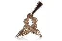 Rose Vintage 14k rose gold 585 Aries pendant Gemini vzp009