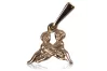 Rose Vintage 14k rose gold 585 Aries pendant Gemini vzp009