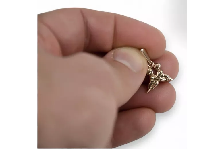 Rose Vintage 14k rose gold 585 Aries pendant Gemini vzp009