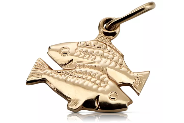 Russian rose Soviet gold pendant