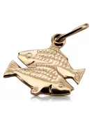 Russian rose Soviet gold pendant