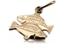 Russian rose Soviet gold pendant