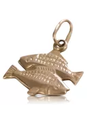 Russian rose Soviet gold pendant