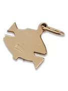 Russian rose Soviet gold pendant