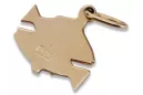 Russian rose Soviet gold pendant
