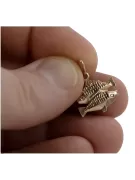 Russian rose Soviet gold pendant