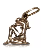 Rose Vintage 14k rose gold 585 Aries pendant Lady zodiac pendant vzp011