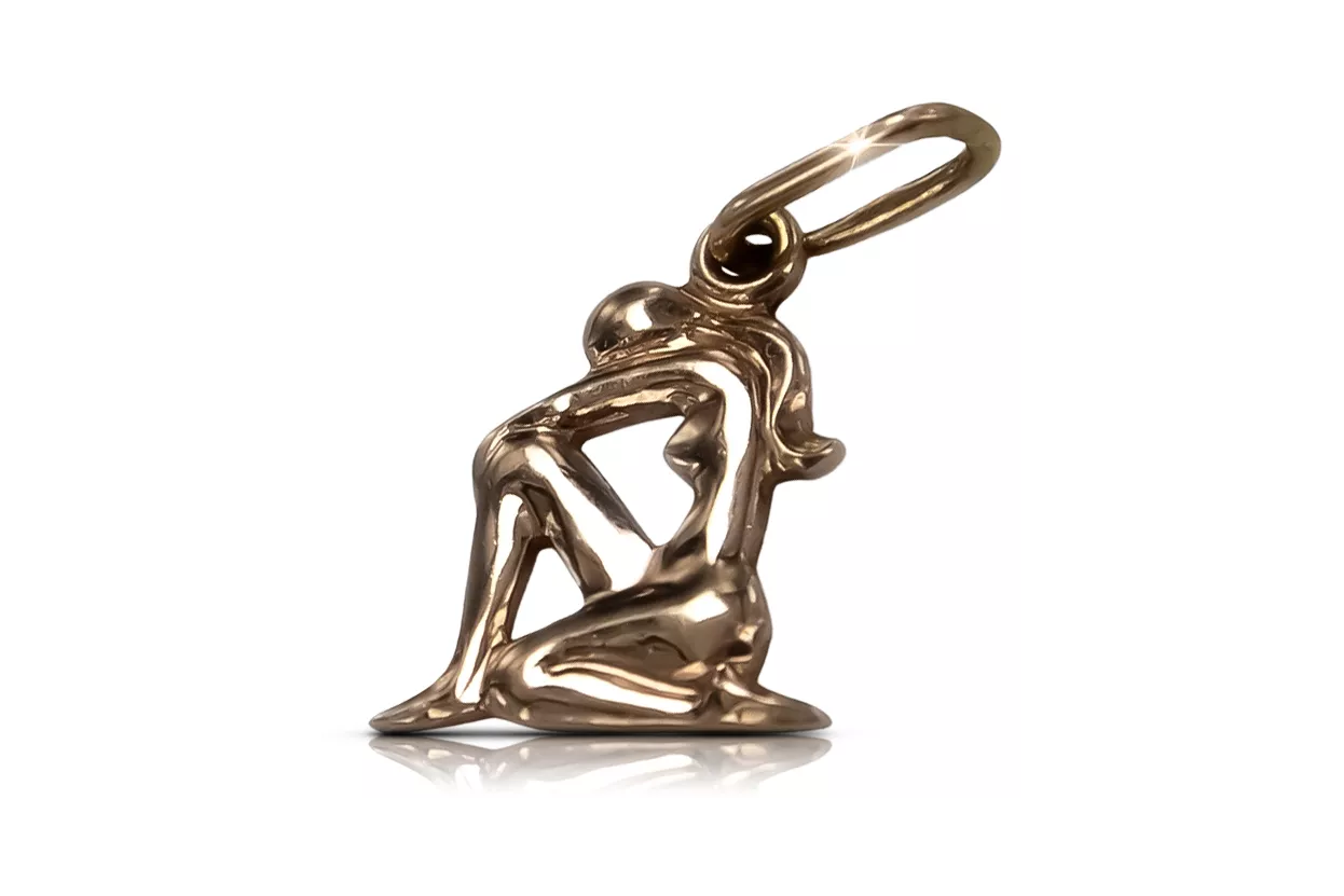 Rose Vintage 14k rose gold 585 Aries pendant Lady zodiac pendant vzp011 Rose Vintage 14k rose gold 585 Aries pendant Lady zodiac pendant vzp011