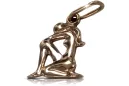 Rose Vintage 14k rose gold 585 Aries pendant Lady zodiac pendant vzp011
