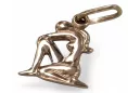 Rose Vintage 14k rose gold 585 Aries pendant Lady zodiac pendant vzp011