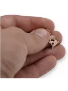 Rožinis aukso švarukas, raudonas 14k 585 SSRS Vintage Zodiakas Panna vzp011