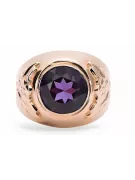 Russian Soviet rose 14k 585 gold Alexandrite Ruby Emerald Sapphire Zircon ring  vrc078