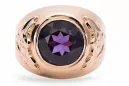 Russian Soviet rose 14k 585 gold Alexandrite Ruby Emerald Sapphire Zircon ring  vrc078