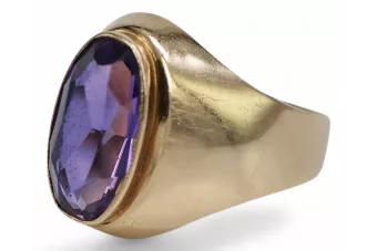 Vintage Rose Gold Ring 14K Alexandrite Ruby Emerald Sapphire Zircon 585 vrc077