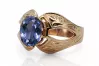 Rose pink 14k gold 585 Alexandrite ring vrc135r Russian Soviet Vintage style