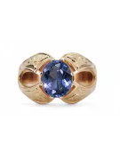 Rosă sovietică rusă 14k 585 aur alexandrit rubin smaragd safir zircon inel vrc135
