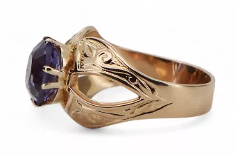 Russische Sowjetrose 14k 585 gold Alexandrite Ruby Emerald Saphir Zircon Ring vrc135