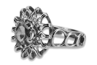 Sovietinis 14k 585 aukso rusiško rožinio aukso žiedas su Aleksandrito Rubino safyro smaragdo kubinis cirkonis vrc032