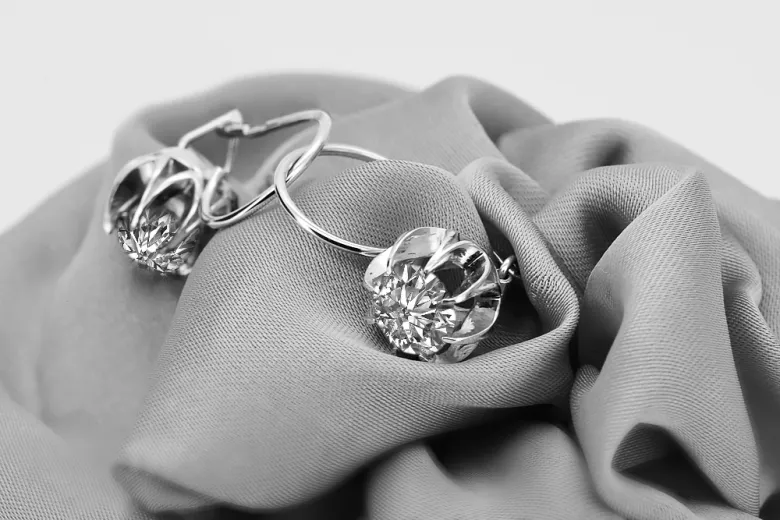 Vintage Vintage 925 Silver earrings setting vec062s