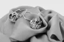 Vintage rose pink 14k 585 gold earrings setting vec062