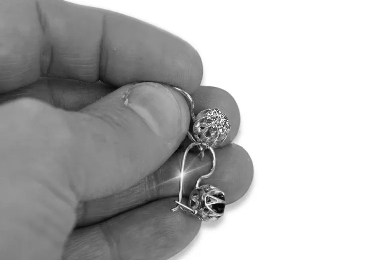 copy of Русская советская розовая роза 14k 585 золото серьги vec062 александрит рубин изумруд сапфир ...