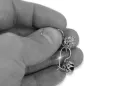 Vintage rose pink 14k 585 gold earrings setting vec062