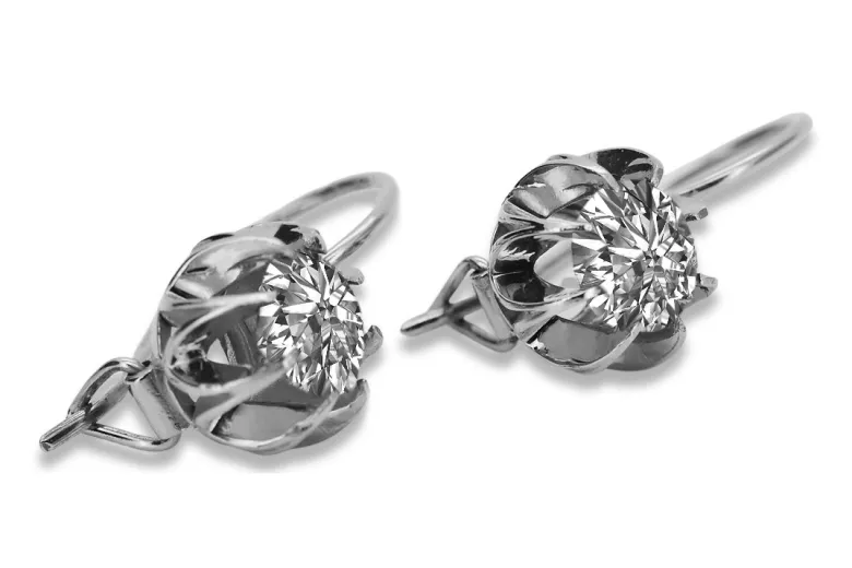copy of Русская советская розовая роза 14k 585 золото серьги vec062 александрит рубин изумруд сапфир ...