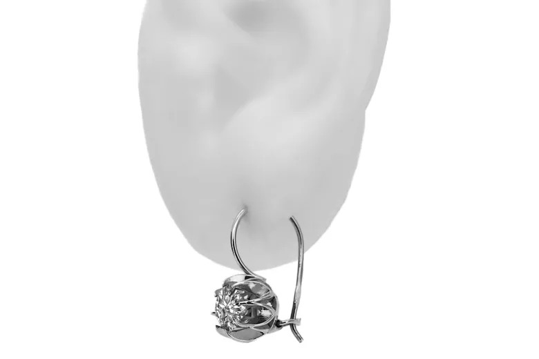 copy of Русская советская розовая роза 14k 585 золото серьги vec062 александрит рубин изумруд сапфир ...