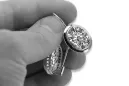 Vintage 925 Silver Setting earrings vec114s