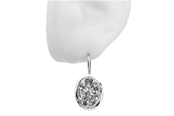 Cercei din argint vintage rusești 925 Setting vec114s