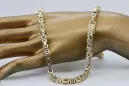 Yellow 14k 585 gold Bizantina Excellent solid bracelet cb097yw