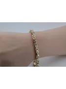Geltona 14k 585 aukso „Bizantina Excellent“ vientisa apyrankė cb097yw