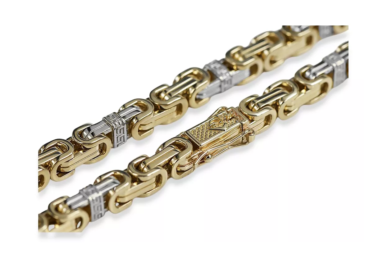 Bracelet Bizantina en or jaune 14 carats 585, excellent état, cb097yw