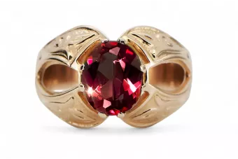 Оригінальне вінтажне рожеве золото 14 карат Рубін Каблучка Вінтаж вироби vrc135r