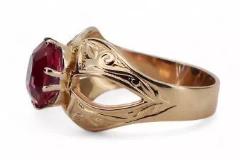 Оригінальне вінтажне рожеве золото 14 карат Рубін Каблучка Вінтаж вироби vrc135r