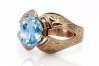 Ring Vintage style Aquamarine Original Vintage 14K Rose Gold vrc135r