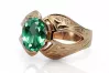 Ring Emerald Original Vintage 14K Rose Gold Vintage craft vrc135r