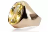 Ring Vintage Yellow Peridot Original Vintage 14K Rose Gold vrc077r