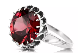 Vintage Anneau Rubis Argent sterling 925 vrc035s