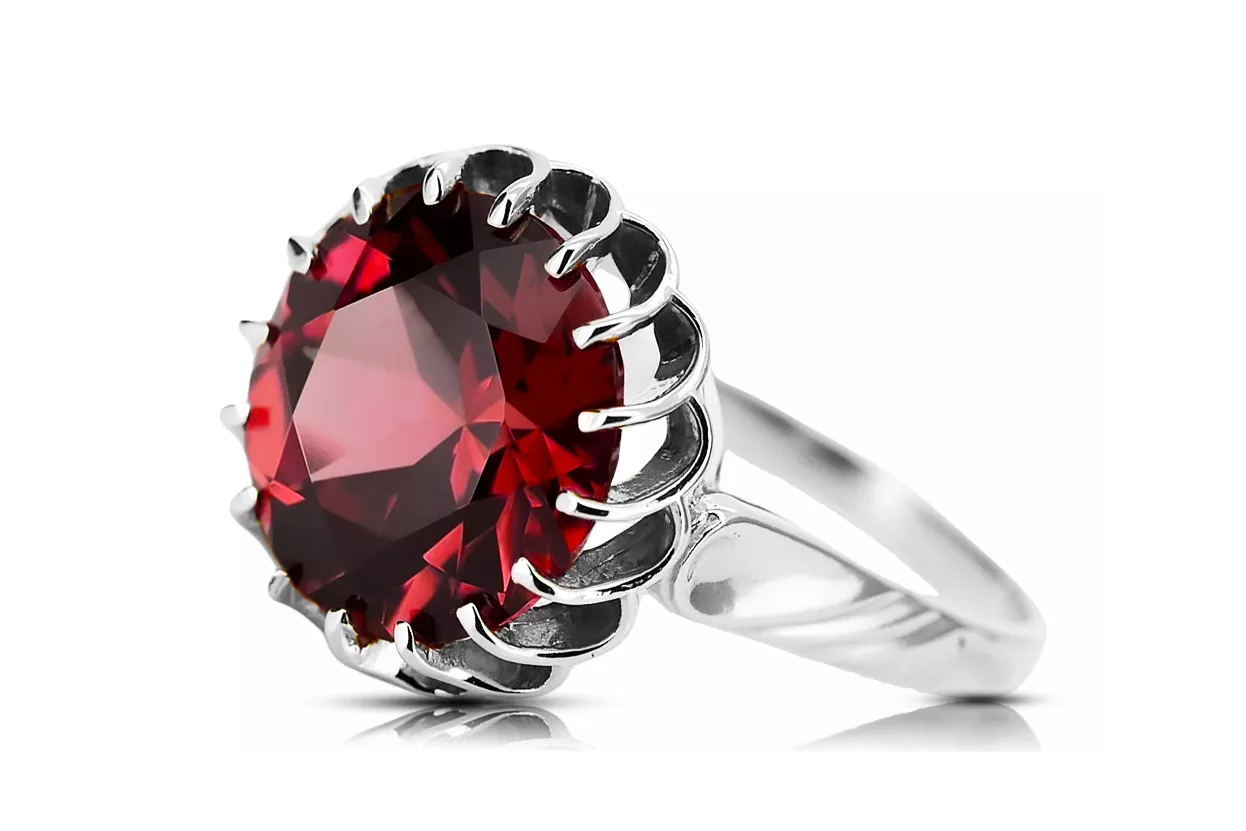 Ring Vintage craft Ruby Sterling silver 925 vrc035s