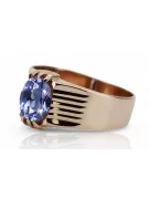 Ros sovietic 14k 585 aur Alexandrit Rubin Smarald Sapphire Inel de zircon vrc007