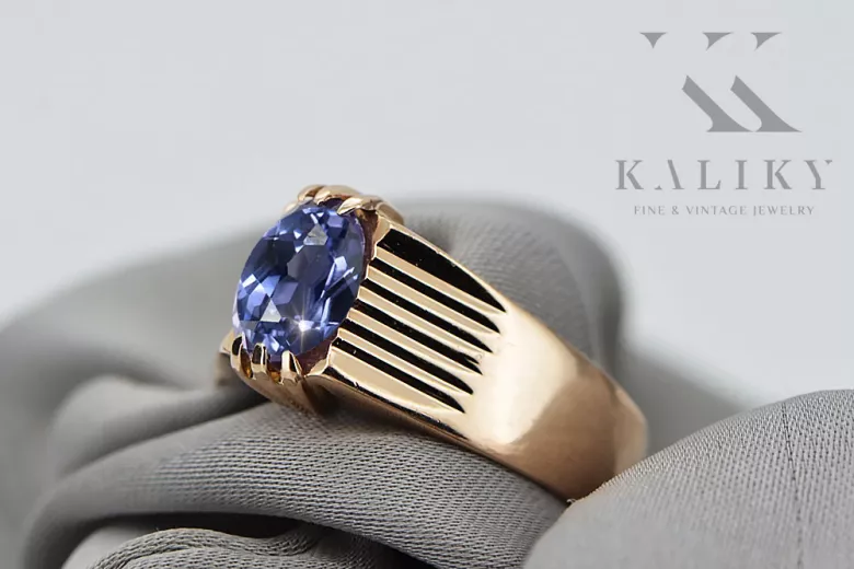 Ρωσικό σοβιετικό τριαντάφυλλο 14k 585 χρυσό Αλεξανδρίτη ρουμπίνι σμαράγδι Σαππ Ζιρκόν δαχτυλίδι vrc007